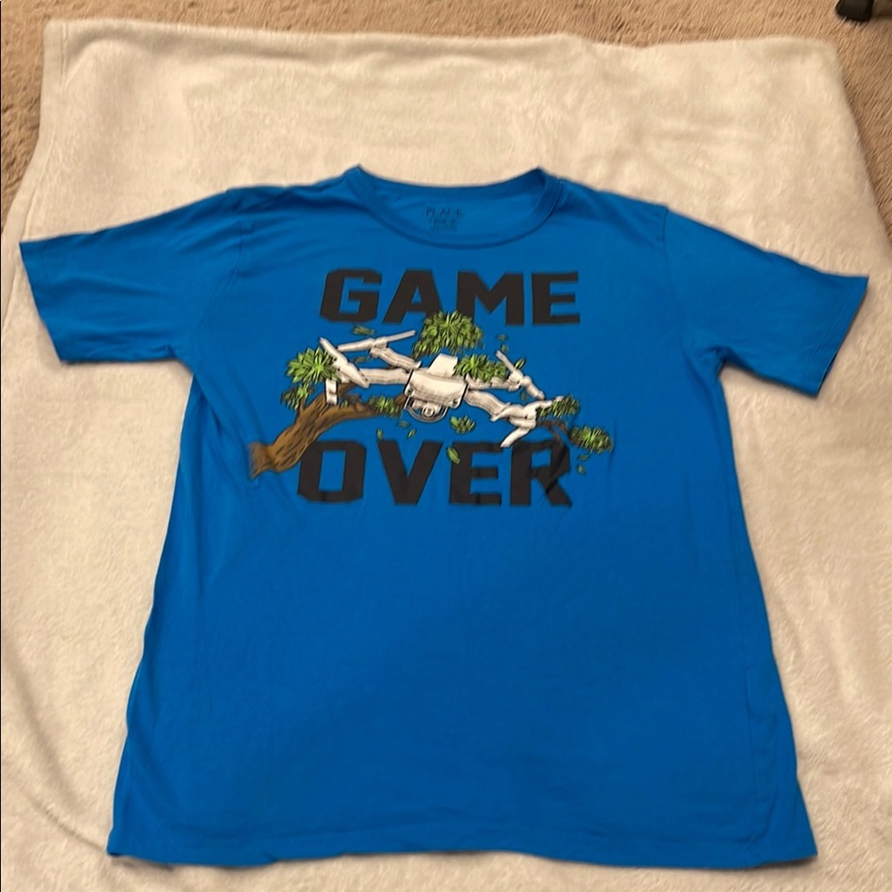 Blue Graphic Tee - Game Over